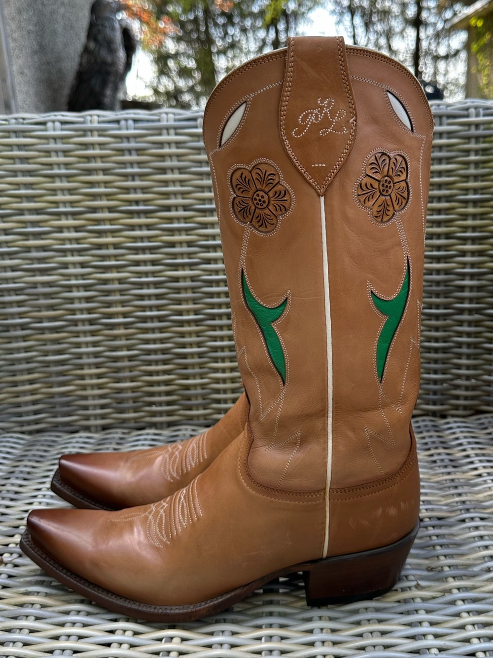 NWT Lucchese x Ralph Lauren Polo Western Boots 10 Cowboy Cowgirl Tobacco USA - Picture 6 of 13